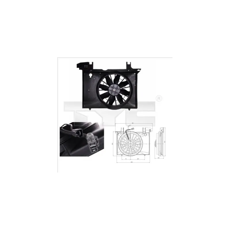 Ventilateur, refroidissement du moteur TYC 838-0005