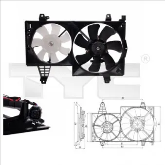 Ventilateur, refroidissement du moteur TYC 838-0006