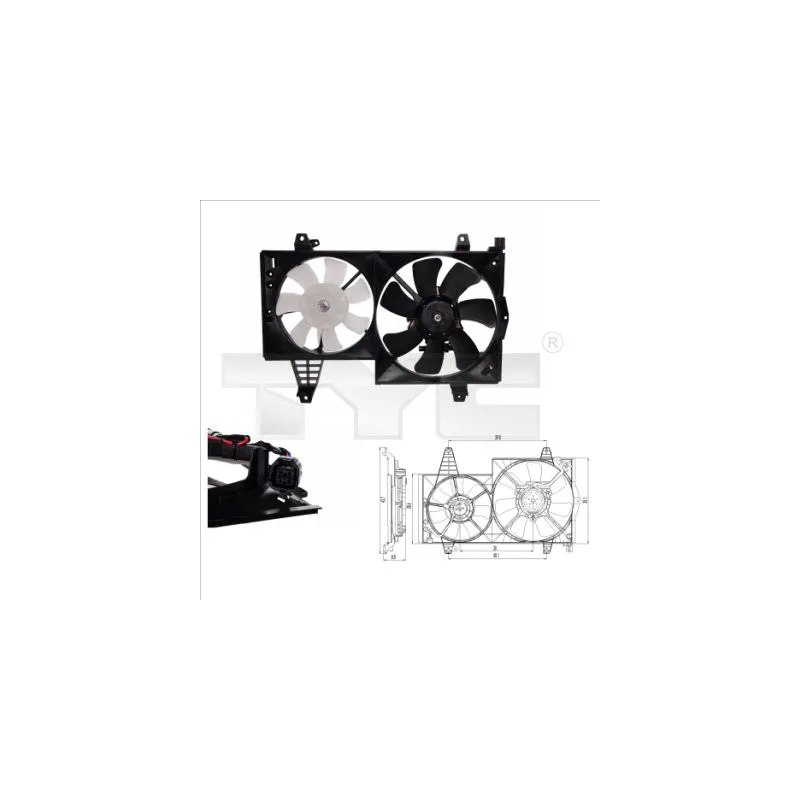 Ventilateur, refroidissement du moteur TYC 838-0006