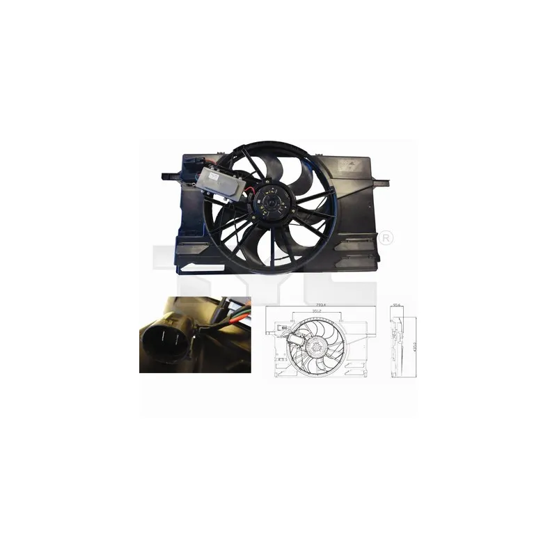 Ventilateur, refroidissement du moteur TYC 838-0007