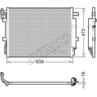 Condenseur, climatisation DENSO DCN14003