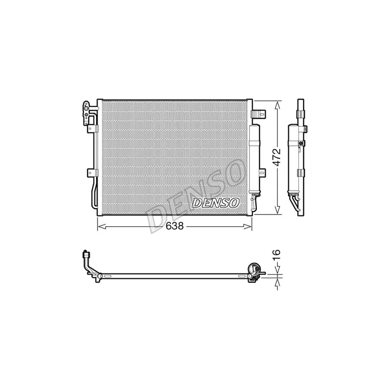 Condenseur, climatisation DENSO DCN14003