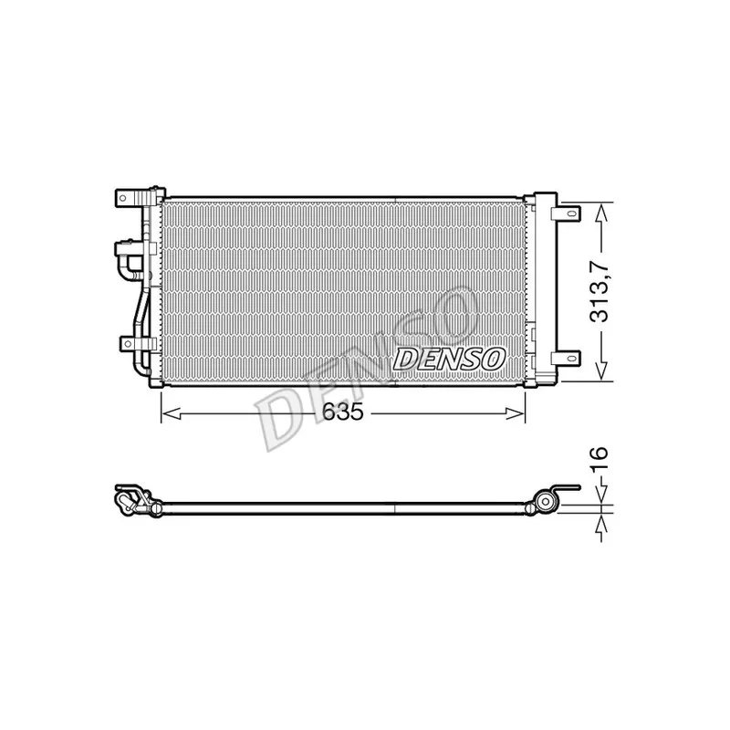 Condenseur, climatisation DENSO DCN15007