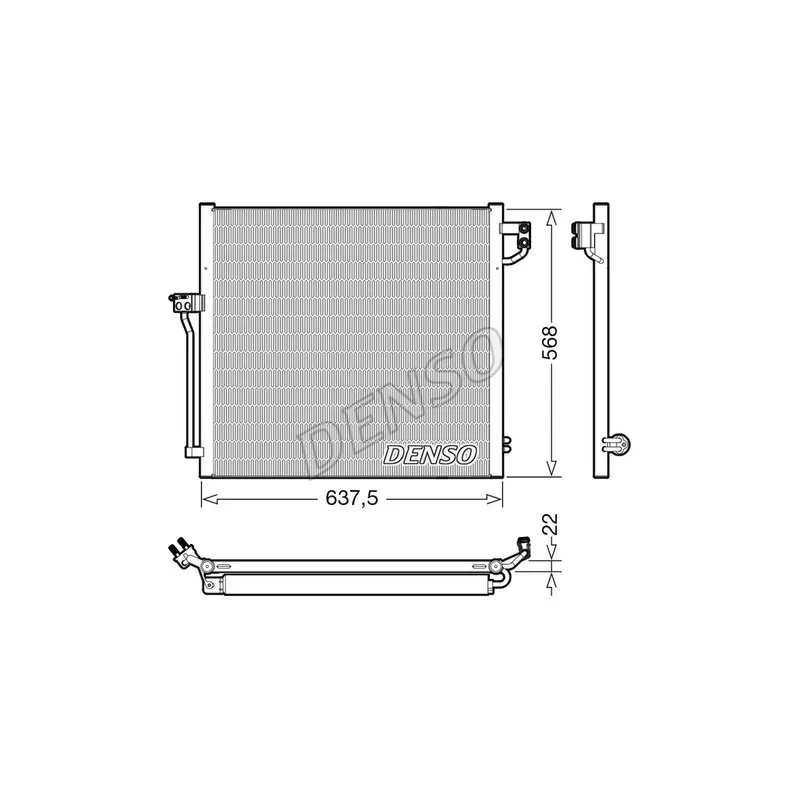Condenseur, climatisation DENSO DCN17058