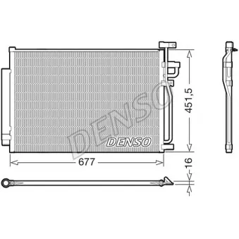Condenseur, climatisation DENSO DCN20040
