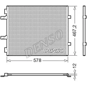 Condenseur, climatisation DENSO DCN20042