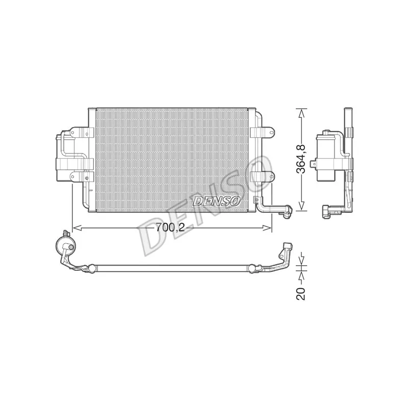 Condenseur, climatisation DENSO DCN32021