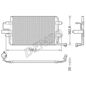 Condenseur, climatisation DENSO DCN32022