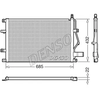 Condenseur, climatisation DENSO DCN33013