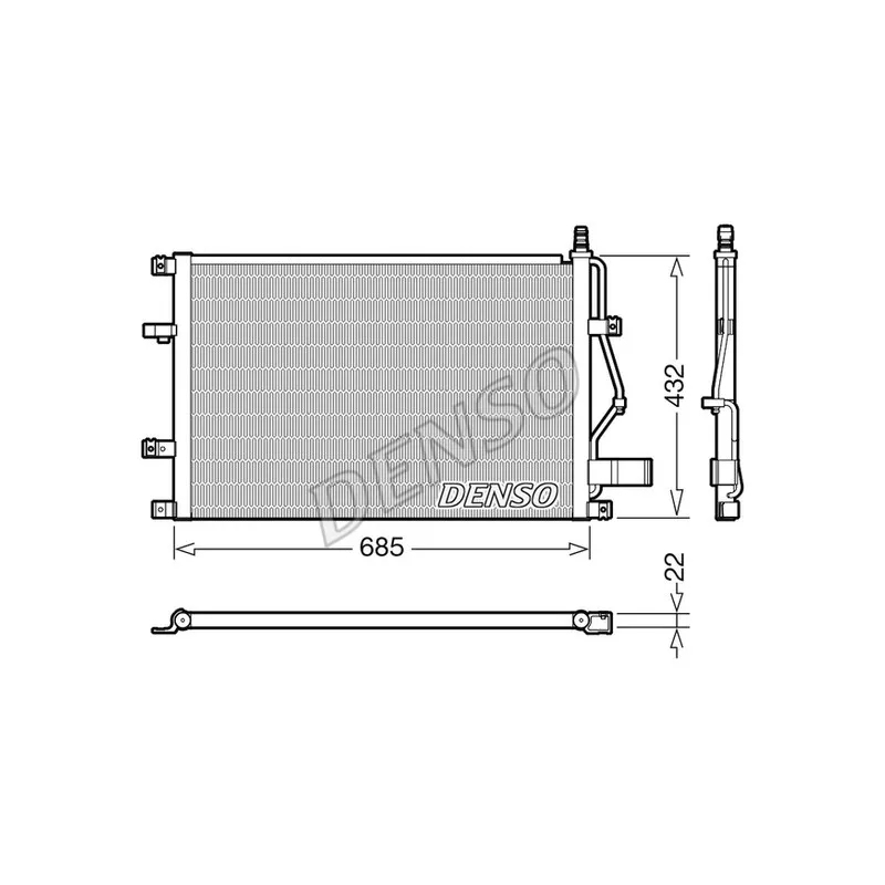 Condenseur, climatisation DENSO DCN33013