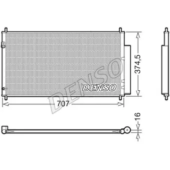Condenseur, climatisation DENSO DCN40025