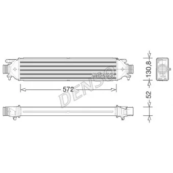 Intercooler, échangeur DENSO DIT01008