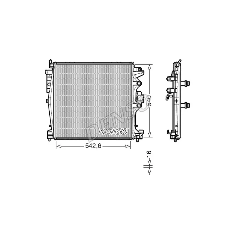 Radiateur, refroidissement du moteur DENSO DRM01004