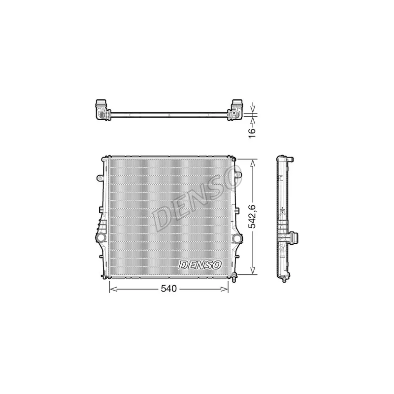 Radiateur, refroidissement du moteur DENSO DRM01008