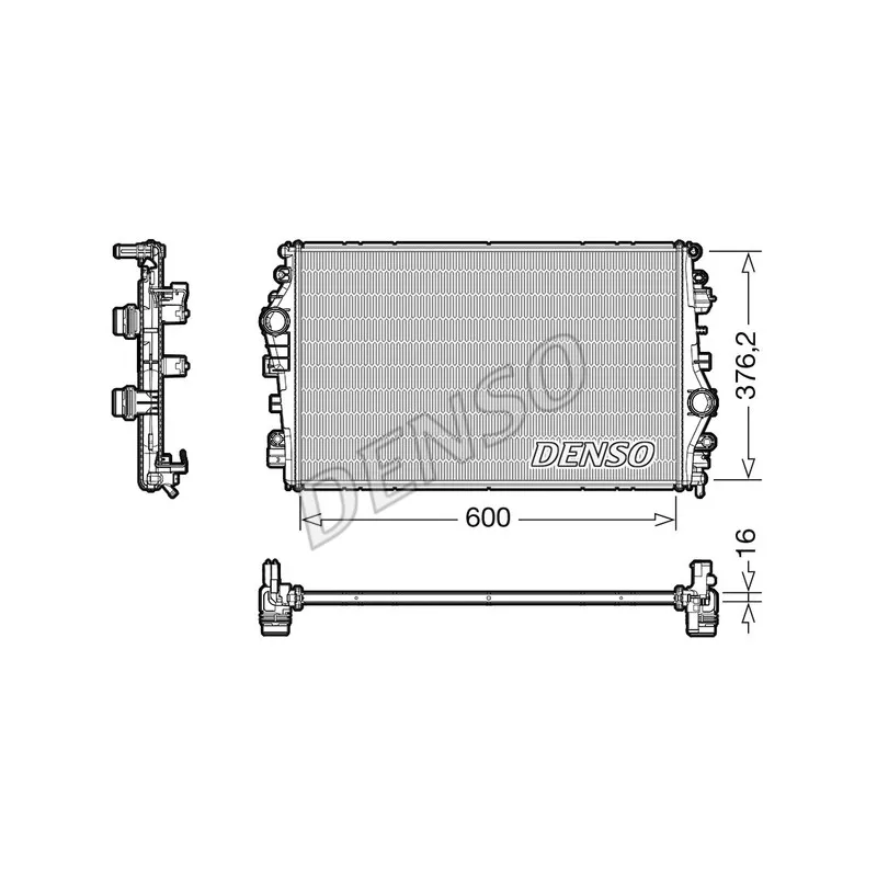 Radiateur, refroidissement du moteur DENSO DRM01009