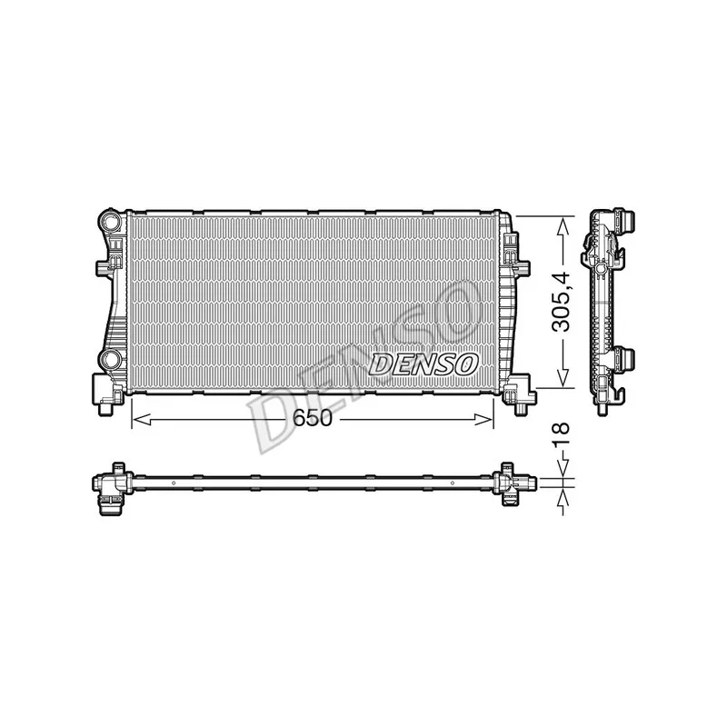 Radiateur, refroidissement du moteur DENSO DRM02017