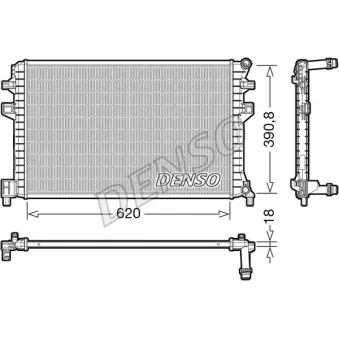 Radiateur, refroidissement du moteur DENSO DRM02018