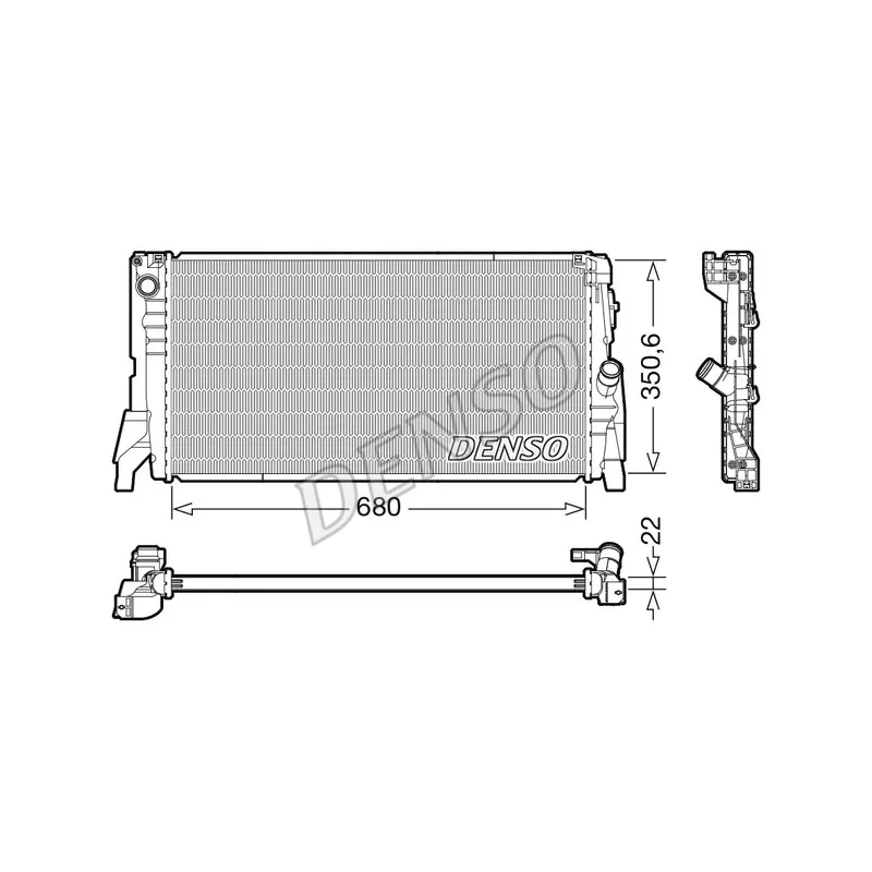 Radiateur, refroidissement du moteur DENSO DRM05118