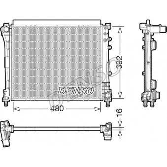 Radiateur, refroidissement du moteur DENSO DRM09006