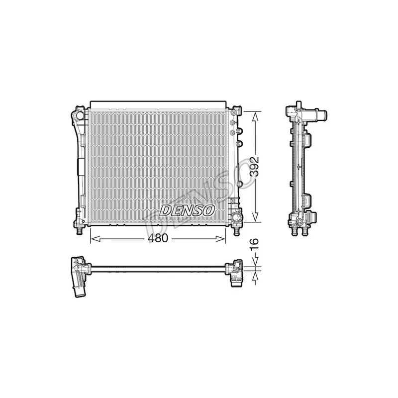 Radiateur, refroidissement du moteur DENSO DRM09006