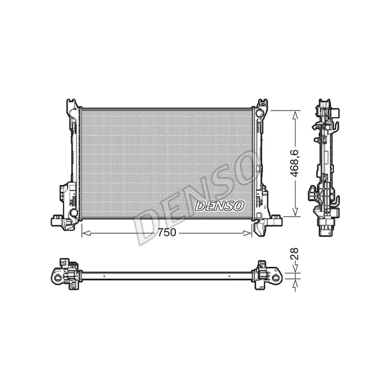 Radiateur, refroidissement du moteur DENSO DRM09174