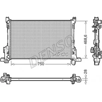 Radiateur, refroidissement du moteur DENSO DRM09175