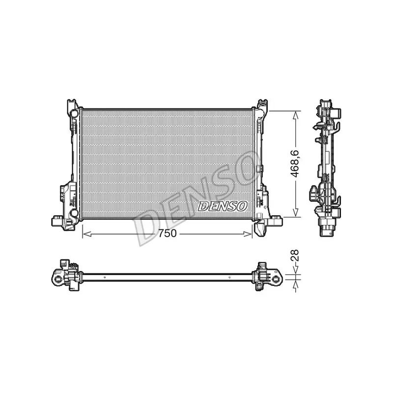 Radiateur, refroidissement du moteur DENSO DRM09175