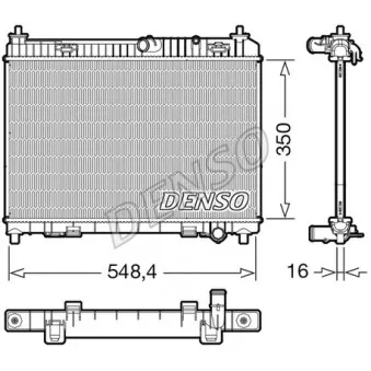 Radiateur, refroidissement du moteur DENSO DRM10113