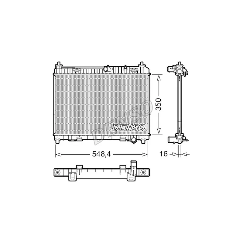 Radiateur, refroidissement du moteur DENSO DRM10113