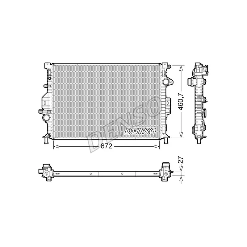 Radiateur, refroidissement du moteur DENSO DRM10115