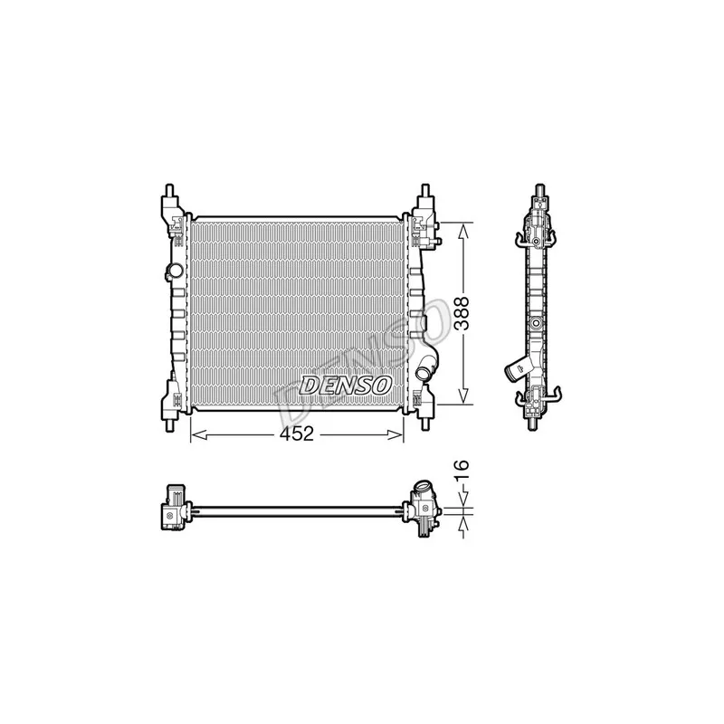 Radiateur, refroidissement du moteur DENSO DRM15014