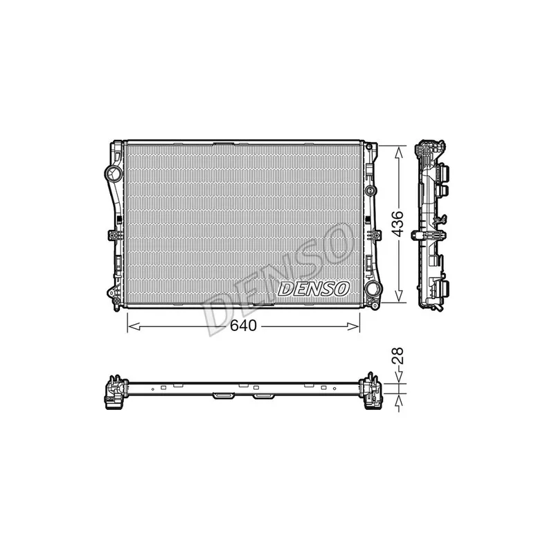 Radiateur, refroidissement du moteur DENSO DRM17103