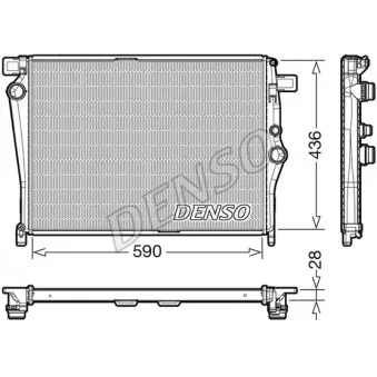 Radiateur, refroidissement du moteur DENSO DRM17105