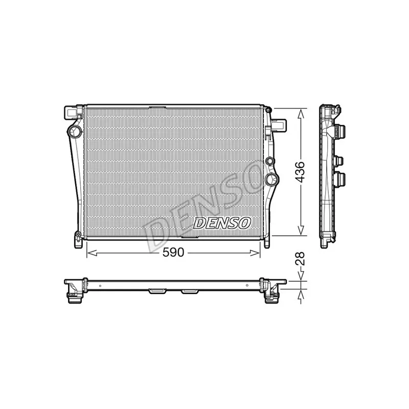 Radiateur, refroidissement du moteur DENSO DRM17105