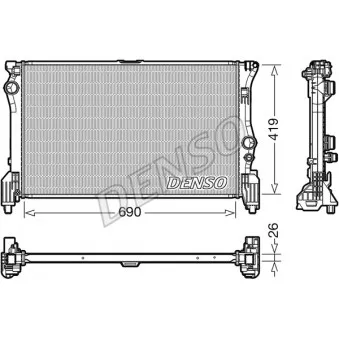 Radiateur, refroidissement du moteur DENSO DRM17112