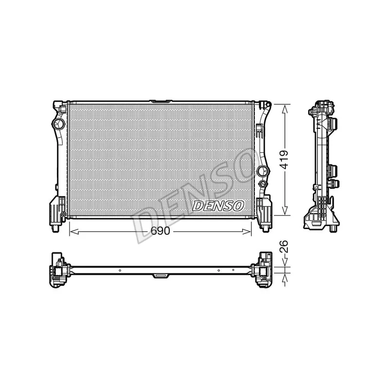 Radiateur, refroidissement du moteur DENSO DRM17112