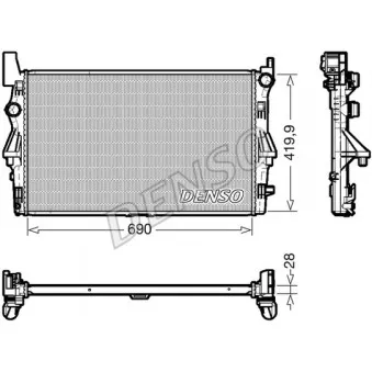 Radiateur, refroidissement du moteur DENSO DRM17113