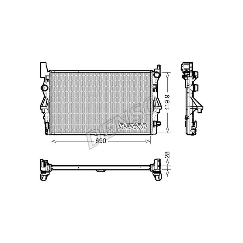 Radiateur, refroidissement du moteur DENSO DRM17113