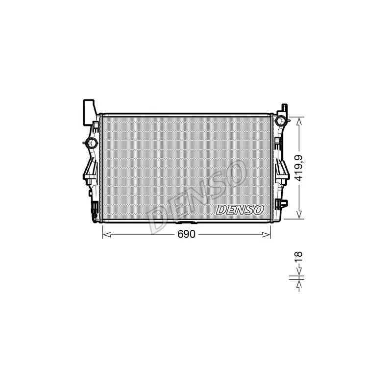 Radiateur, refroidissement du moteur DENSO DRM17114