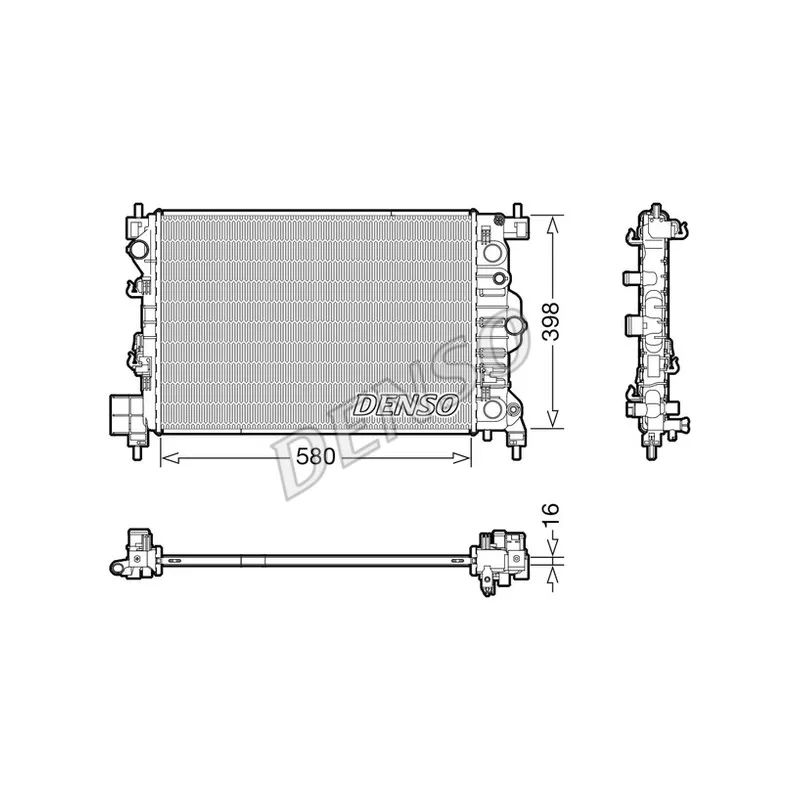 Radiateur, refroidissement du moteur DENSO DRM20117
