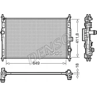 Radiateur, refroidissement du moteur DENSO DRM21103