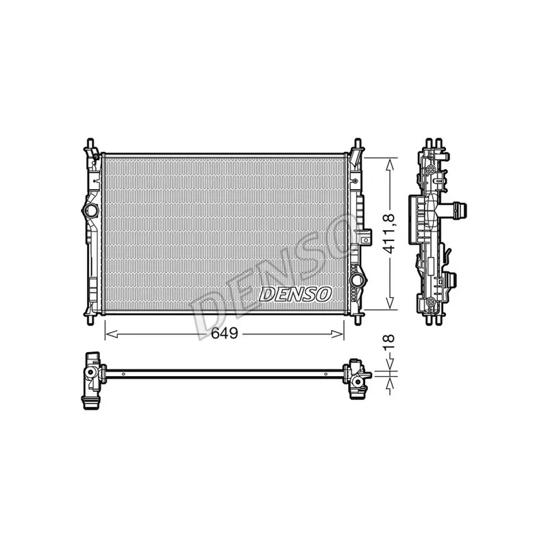 Radiateur, refroidissement du moteur DENSO DRM21103