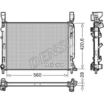 Radiateur, refroidissement du moteur DENSO DRM23036