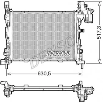Radiateur, refroidissement du moteur DENSO DRM23062