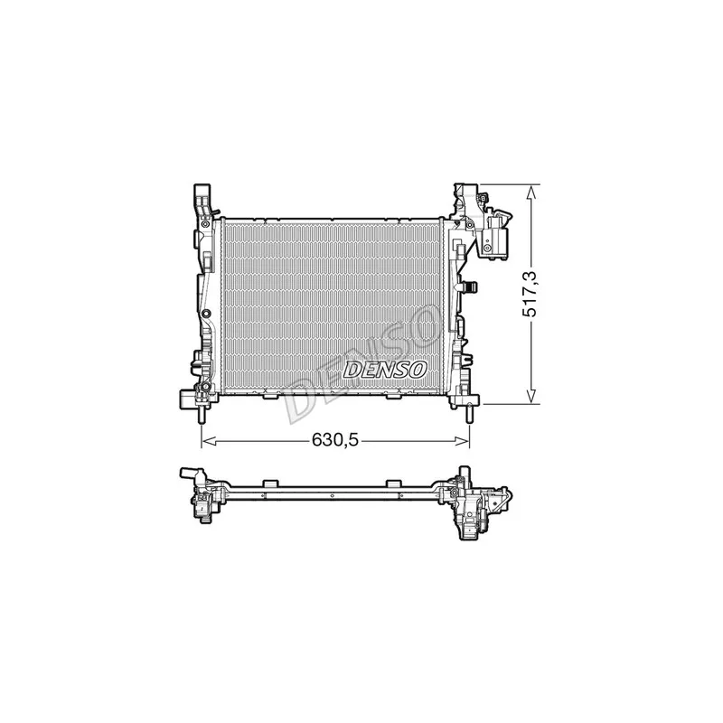 Radiateur, refroidissement du moteur DENSO DRM23062