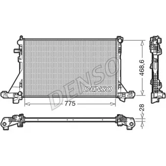 Radiateur, refroidissement du moteur DENSO DRM23093