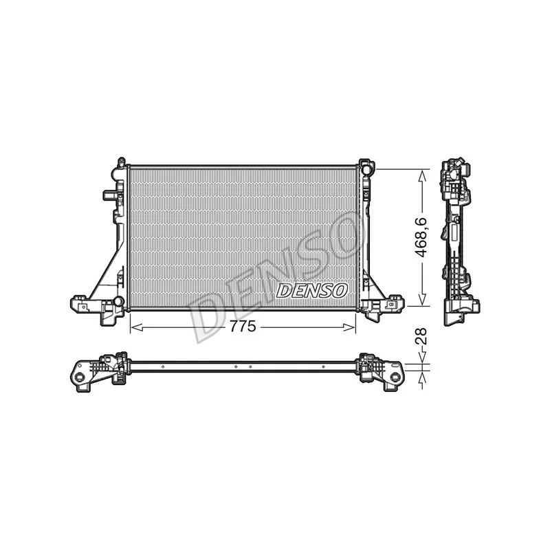 Radiateur, refroidissement du moteur DENSO DRM23093