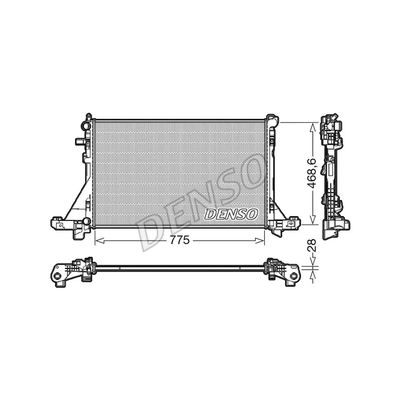 Radiateur, refroidissement du moteur DENSO DRM23112