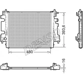 Radiateur, refroidissement du moteur DENSO DRM23113