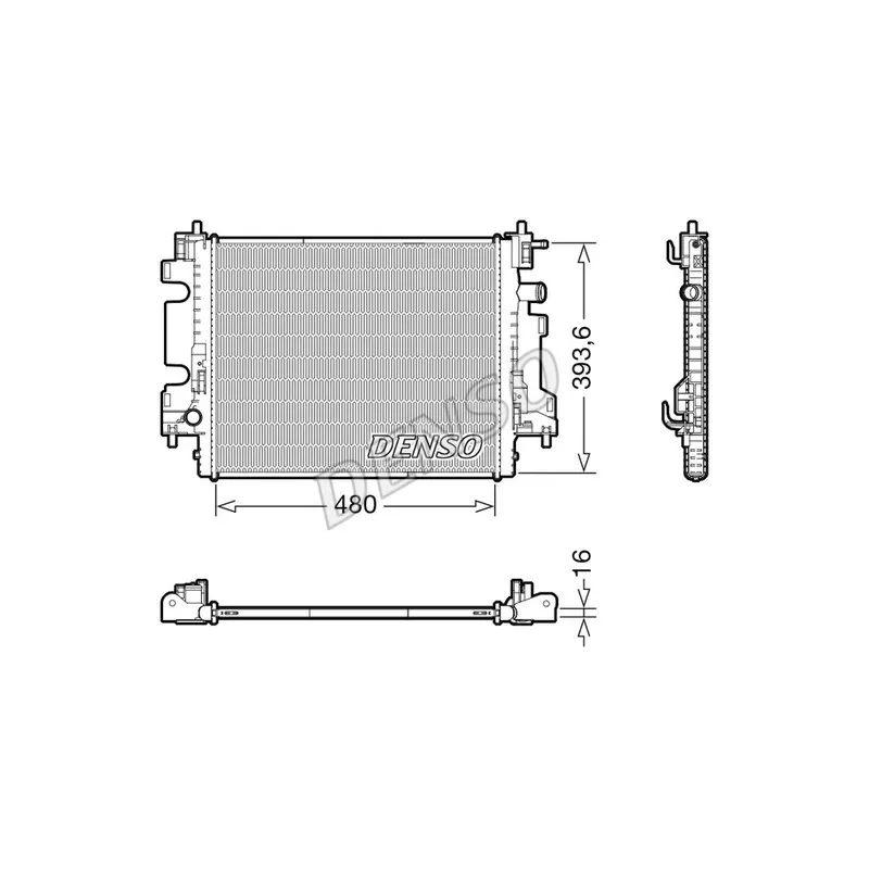 Radiateur, refroidissement du moteur DENSO DRM23113
